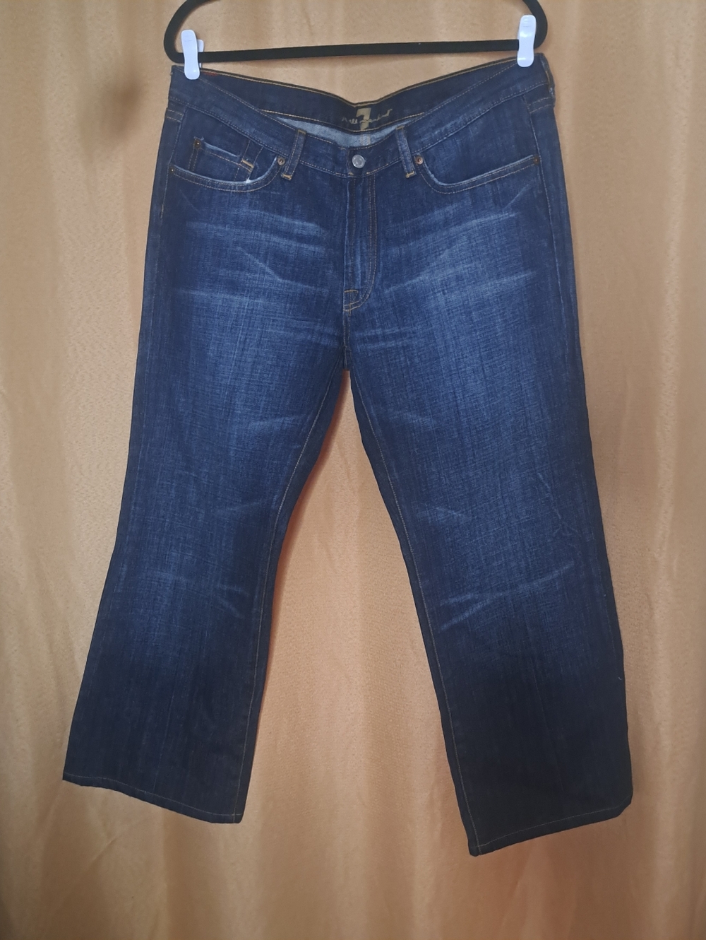7 For All Mankind Dark Blue Flare Jeans